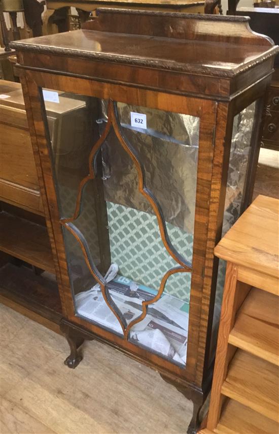 1920s glazed mahogany china display cabinet